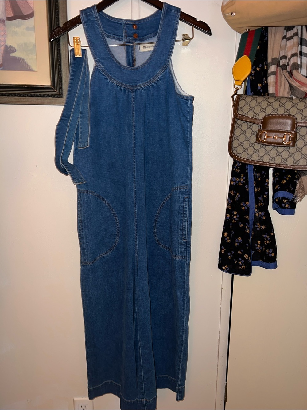 Madewell Blue Denim Jumpsuit.